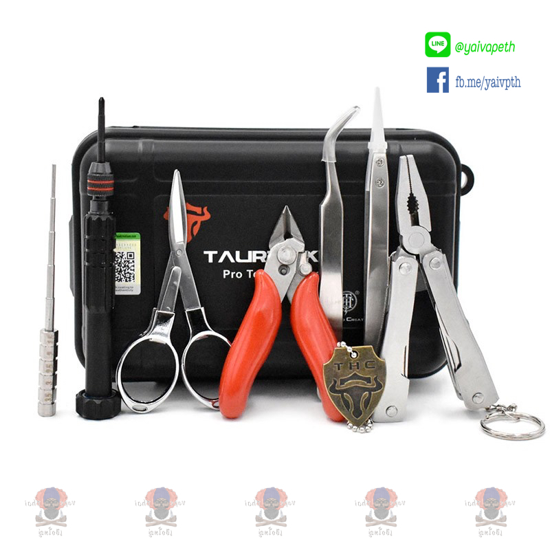 THC Tauren Tool Kit Pro : อุปกรณ์สำหรับบุหรี่ไฟฟ้าลวด สำลี ไขควง แหนบจัดสำ คีมตัดลวดบุหรี่ไฟฟ้า
