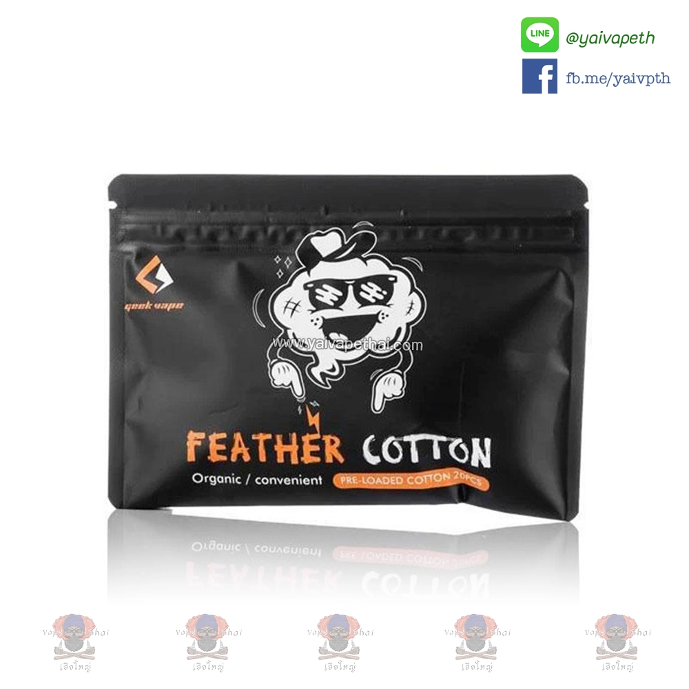 สำลี – Geekvape Feather Organic Cotton (20ชิ้น/ซอง) [ แท้ 100% ]